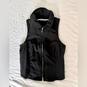 Urban Outfitters Black Sleeveless Zip Front Vest